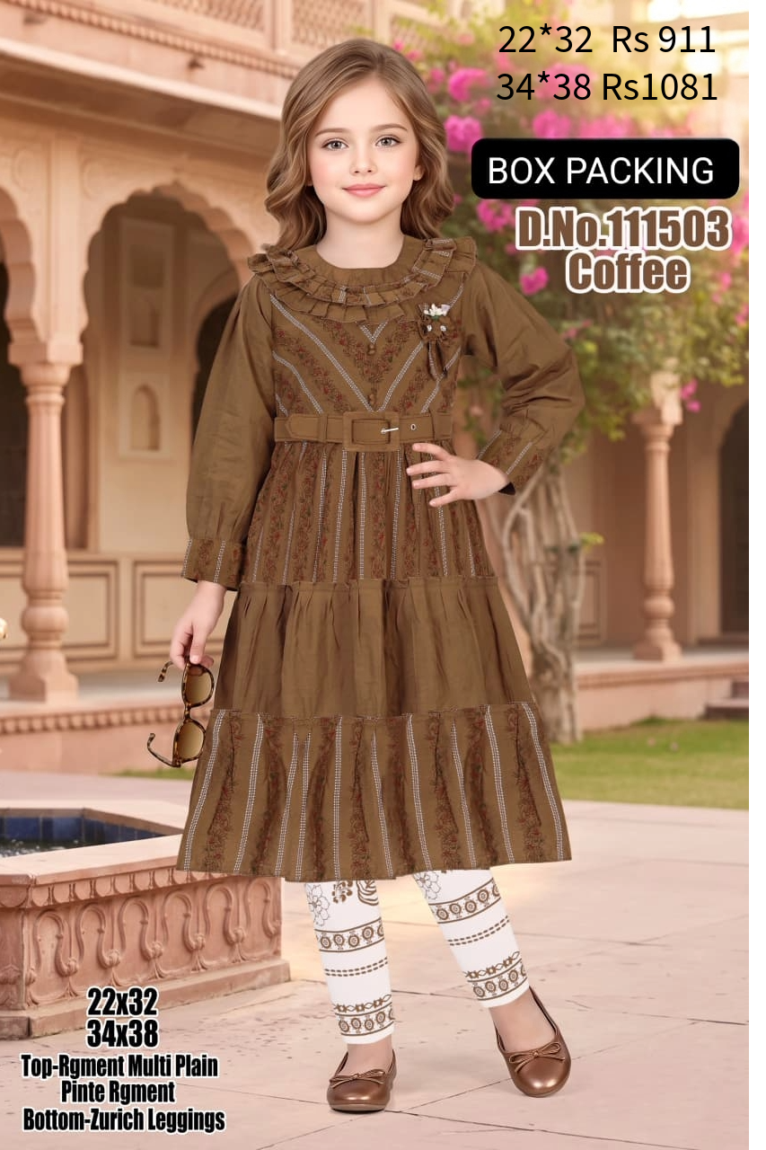Girls Casual Floral 2-Piece Outfit