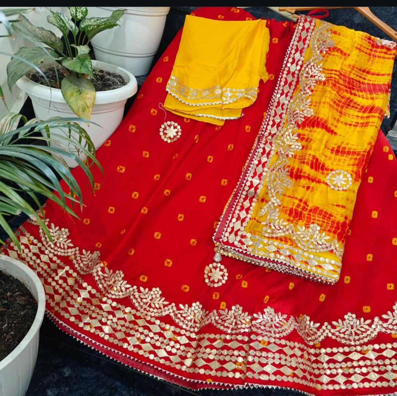 Ethnic Orange Lehenga Chaniya Choli