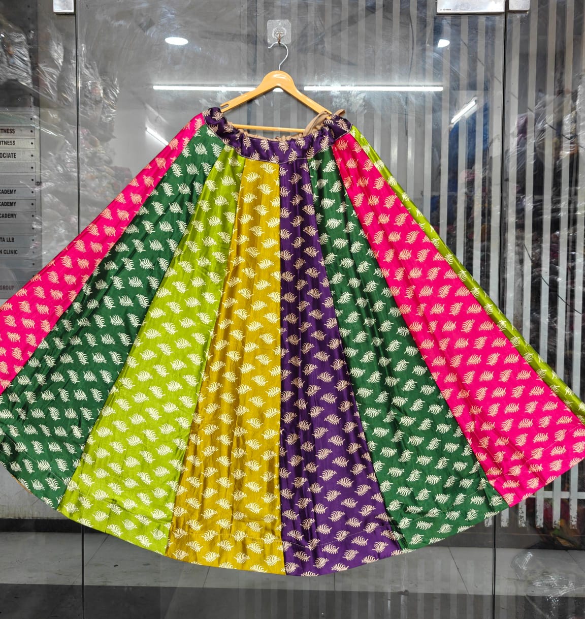 Silver Border Orange Chaniya Choli