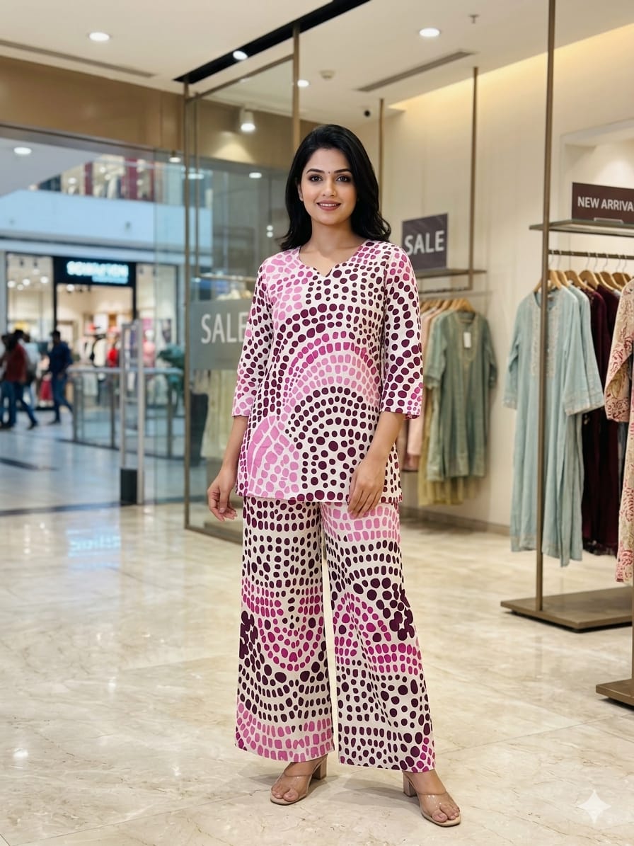 Women's Casual Kurta Pant Co-ord Set