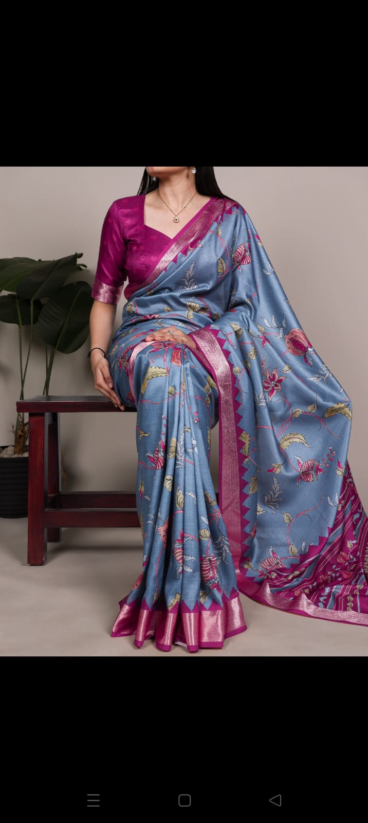 Women's Linen Saree