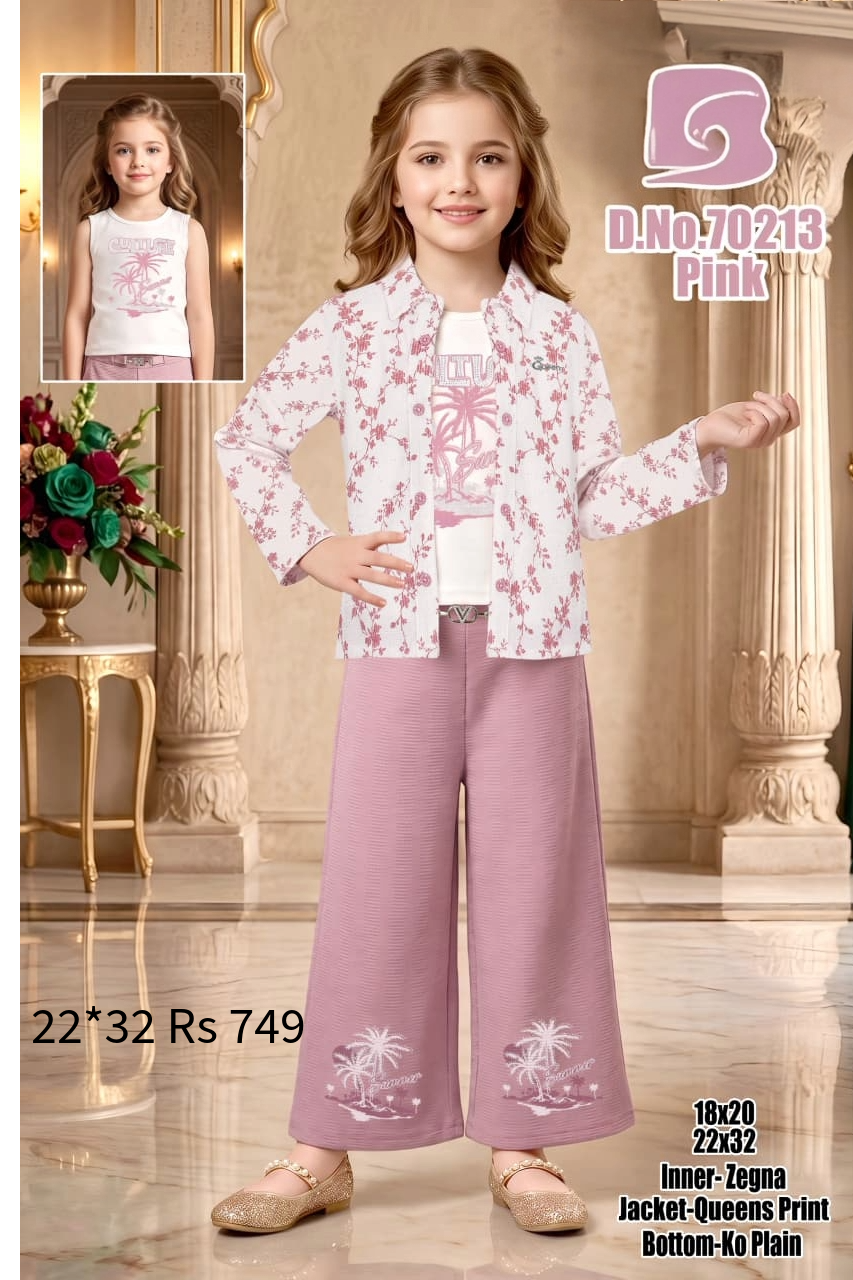 Girls Summer Floral Palazzo Set